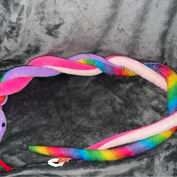 Adventure Planet Snake Plush Twisted Multi Color 57” Stuffed Reptile Pink Purple - Picture 6 of 16